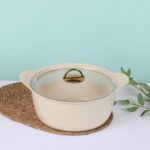 طقم جرانيت بمقابض جرانيت وغطاء زجاج