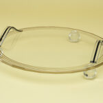 صينية تقديم زجاج دائرية