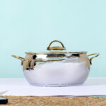 قدر ستيل بزيج ذهبي 20 سم